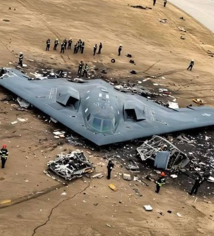 BREAKING NEWS :B-2 Spirit Crash was shot down to…See more  