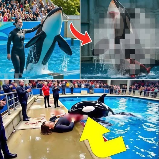 FINAL MOMENTS TURN TO HORROR: Jessica Radcliffe — the seasoned trainer at Pacific Blue Ocean Park — beams and waves to cheering crowds just seconds before tragedy strikes. In a viral clip now dominating social media, a k!ller whale’s sudden, violent shift stuns the packed arena. No screams. No warning. Only the chilling sound of water… and sheer, breathless terror. – TT  